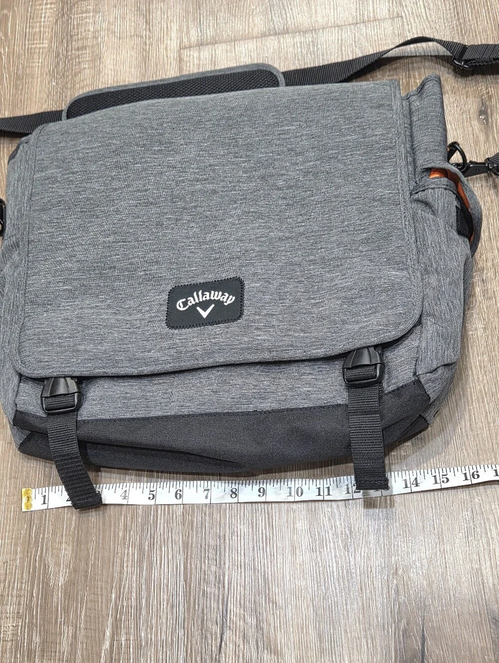 Callaway Preowned Men's Messenger Laptop Bag Gray/Black